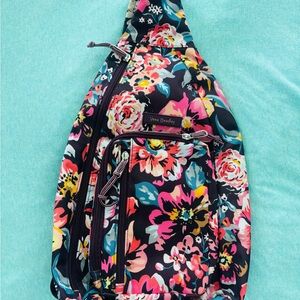 Vera Bradley Women's Floral Backpack - Black and Pink